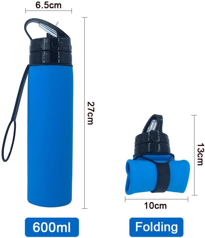 Collapsible Silicone Water Bottle - 650ml/20oz