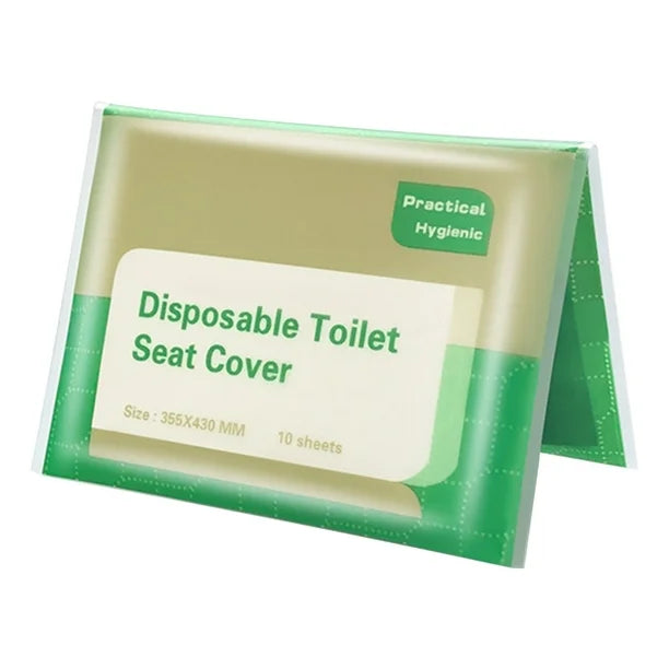 Flushable Disposable Toilet Seat Covers – 10-Pack | Travel-Friendly & Biodegradable!