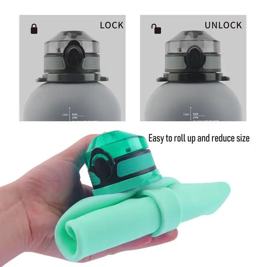 2L/64oz Silicone Collapsible Sports Water Bottle