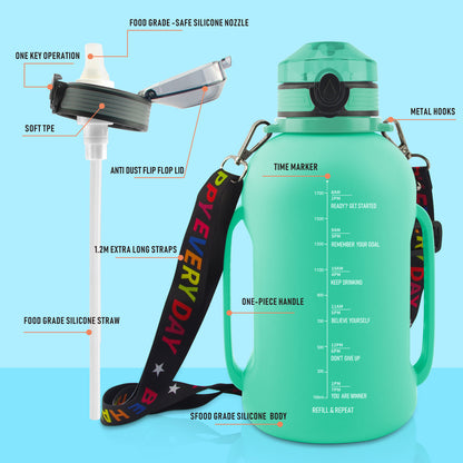 2L/64oz Silicone Collapsible Sports Water Bottle