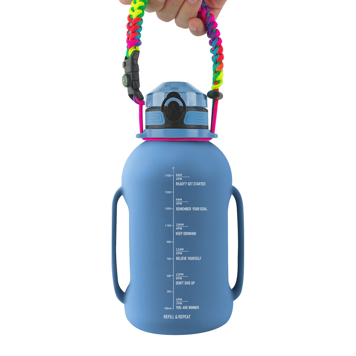 2L/64oz Silicone Collapsible Sports Water Bottle