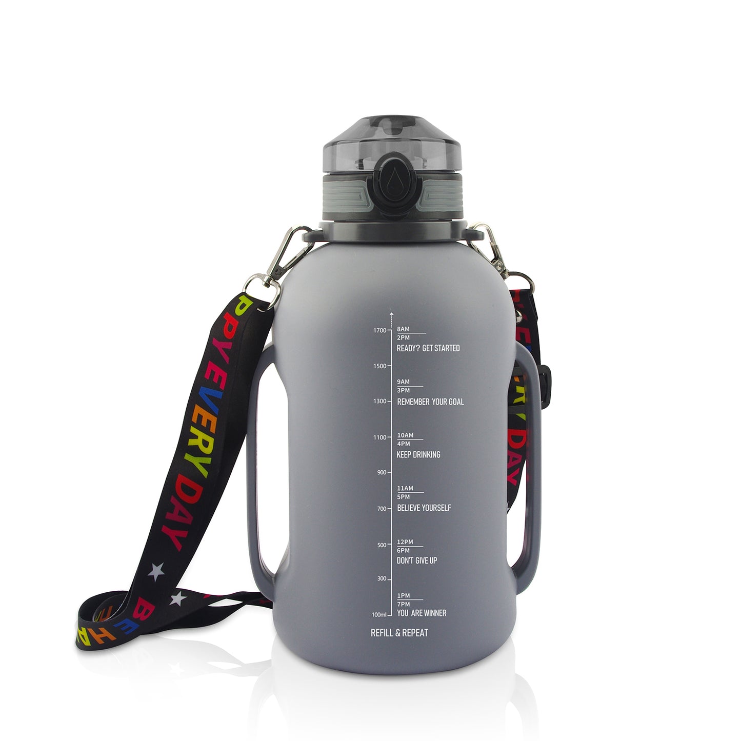 2L/64oz Silicone Collapsible Sports Water Bottle