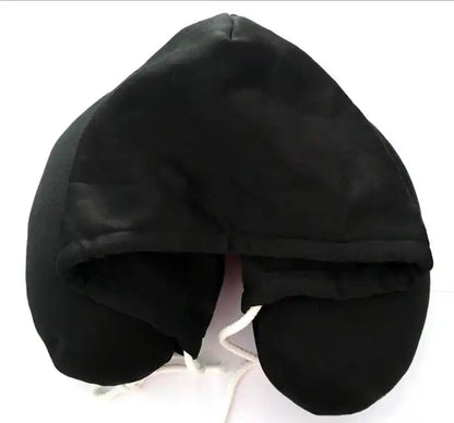 Memory Foam Neck Support Travel Pillow with Hoodie