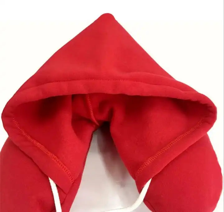 Memory Foam Neck Support Travel Pillow with Hoodie