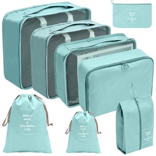 8 Piece Lightweight Travel Luggage Organizer Packing Cube Set
