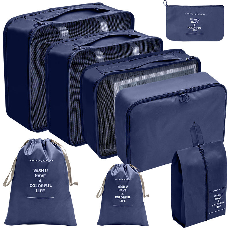 8 Piece Lightweight Travel Luggage Organizer Packing Cube Set