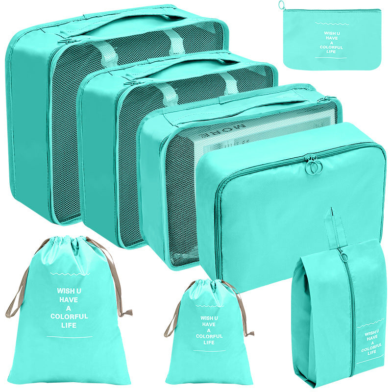 8 Piece Lightweight Travel Luggage Organizer Packing Cube Set