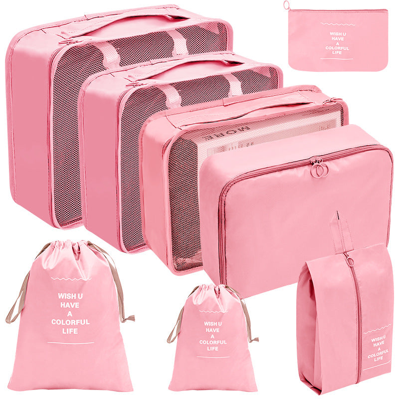 8 Piece Lightweight Travel Luggage Organizer Packing Cube Set