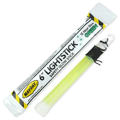 Mayday 6" Green Emergency Light Stick – 12-Hour Glow