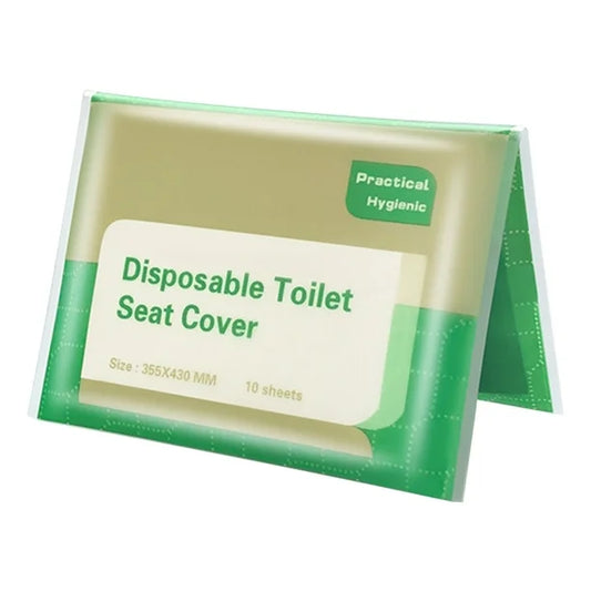 Flushable Disposable Toilet Seat Covers – 10-Pack | Travel-Friendly & Biodegradable!